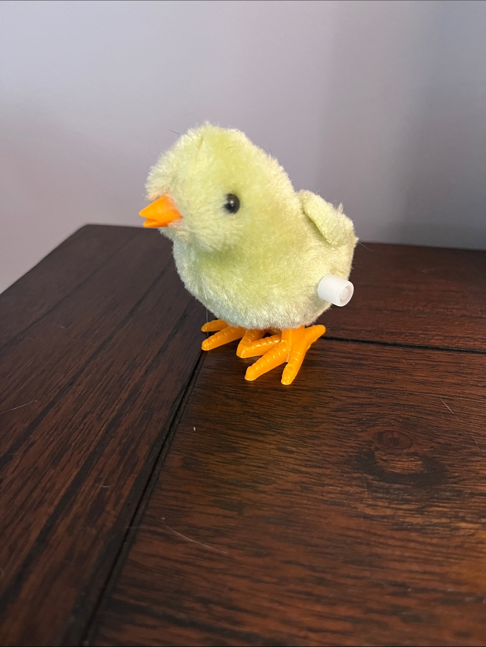 $2 Add-On Yellow Plush Wind-Up Chick with Orange Beak and Feet Baby Chicken Toy
